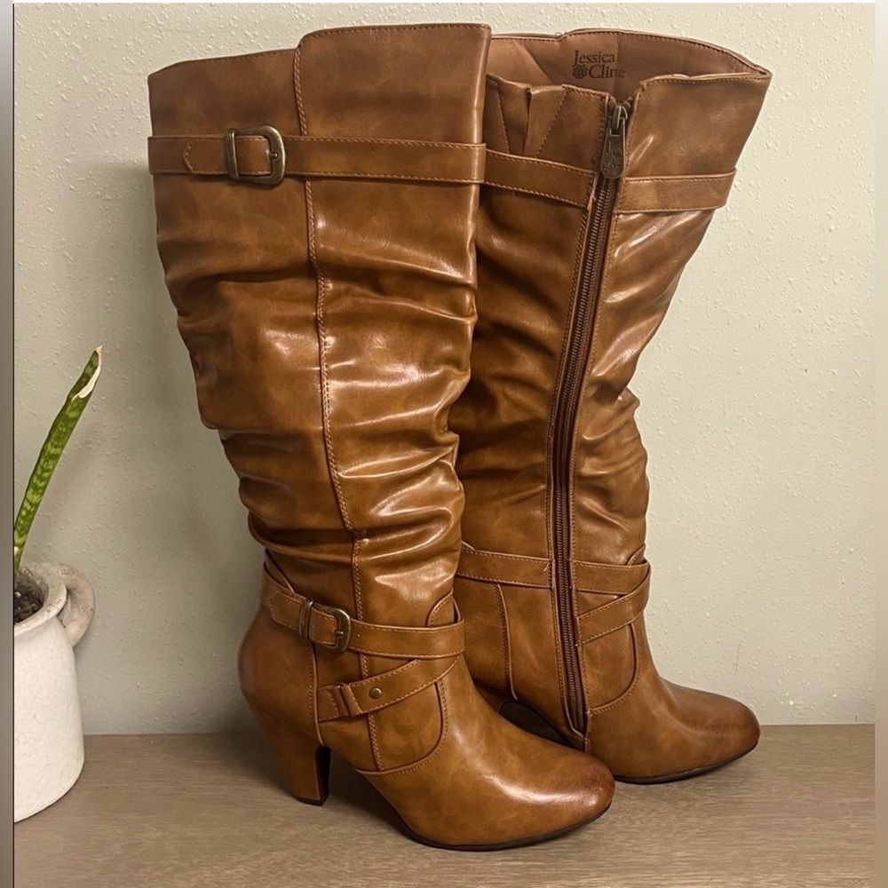Jessica Cline Carefree Womens Size 7.5M Knee High 3” Heeled Boots